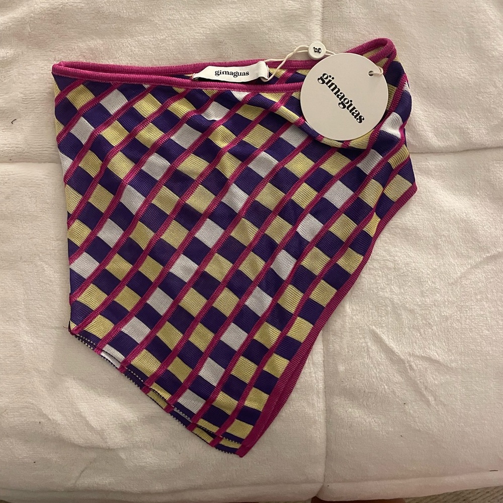 Gimaguas Multicolor Checkered Crop Top